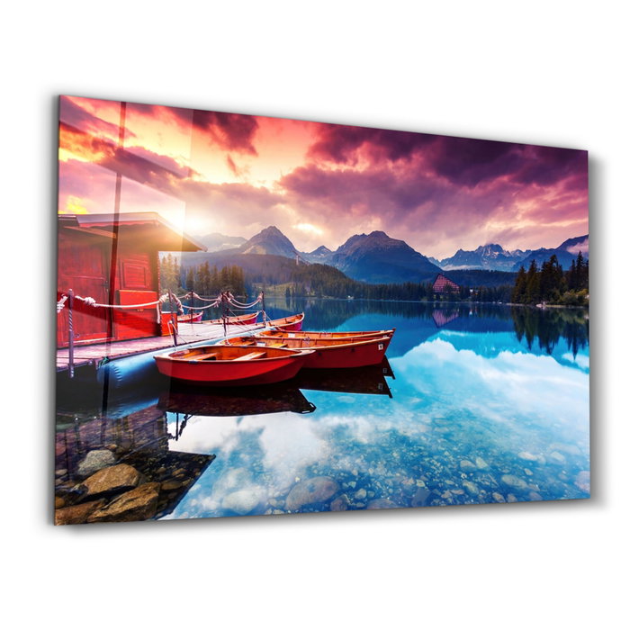 Wallity Pintura Decorativa de Vidrio Templado Multicolor 46 x 72 cm